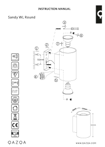 Manuale Qazqa 92695 Sandy Lampada