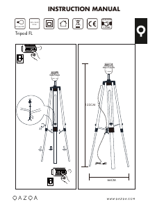 Kullanım kılavuzu Qazqa 92823 Tripod Lamba