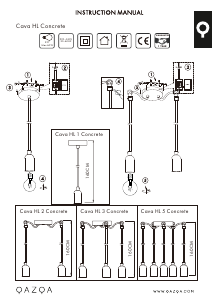 Kasutusjuhend Qazqa 92975 Cava 3 Lamp