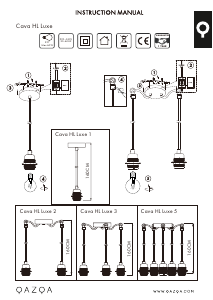 Bruksanvisning Qazqa 92977 Cava Luxe 1 Lampa