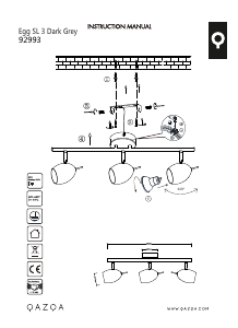 Mode d’emploi Qazqa 92993 Egg 3 Lampe