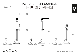 Bruksanvisning Qazqa 93119 Accia Lampa