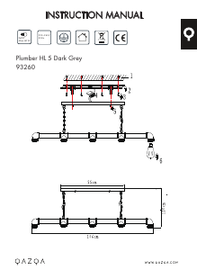 사용 설명서 Qazqa 93260 Plumber 5 램프