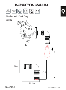 説明書 Qazqa 93262 Plumber 1 ランプ