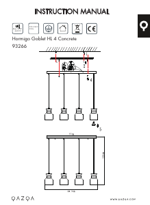 Mode d’emploi Qazqa 93266 Hormigo Goblet 4 Lampe