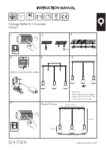 Mode d’emploi Qazqa 93267 Hormigo Goblet 3 Lampe