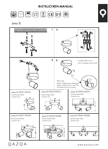 Mode d’emploi Qazqa 93271 Jeany 1 Lampe