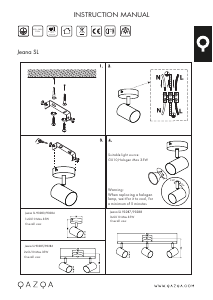 Rokasgrāmata Qazqa 93285 Jeana 2 Lampa