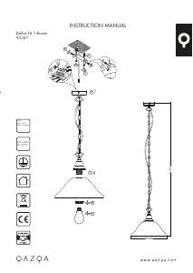 Manual Qazqa 93307 Dallas 1 Lampă