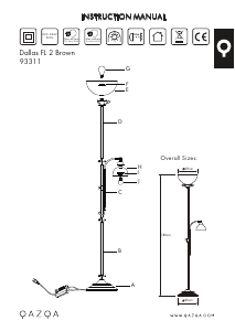 Bruksanvisning Qazqa 93311 Dallas Lampa