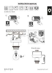 Manual Qazqa 93322 Combi Lampă