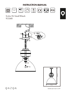 説明書 Qazqa 93348 Sicko ランプ