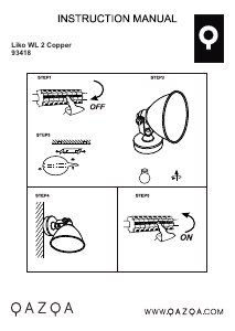 Mode d’emploi Qazqa 93418 Liko Lampe