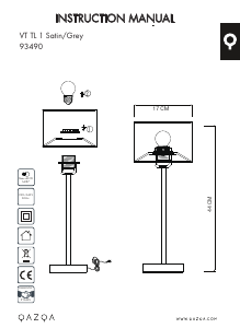 Bruksanvisning Qazqa 93490 VT 1 Lampa