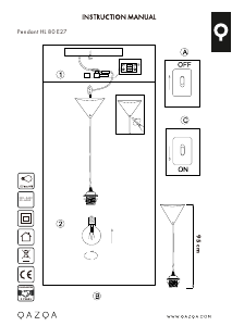 Bruksanvisning Qazqa 93547 Duo Lampa