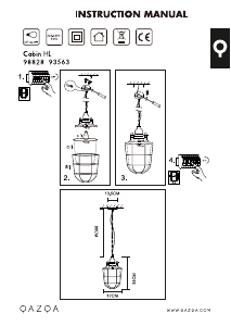 Mode d’emploi Qazqa 93563 Cabin Lampe