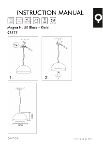 Manual Qazqa 93577 Magna Eglip Lamp