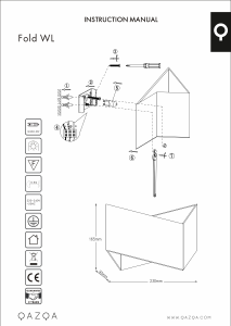 Mode d’emploi Qazqa 93611 Fold Lampe