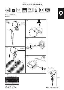 Manual Qazqa 93622 Ensign Candeeiro