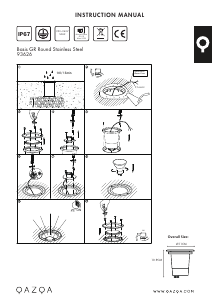 説明書 Qazqa 93626 Basic Round ランプ