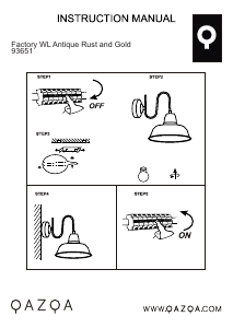 Mode d’emploi Qazqa 93651 Factory Lampe