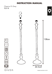 Manuale Qazqa 93657 Classico Lampada