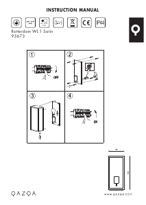 説明書 Qazqa 93673 Rotterdam 1 ランプ