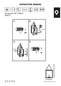 Hướng dẫn sử dụng Qazqa 93675 Amsterdam 2 Đèn