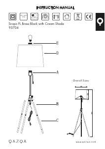 Manuale Qazqa 93704 Scopo Lampada