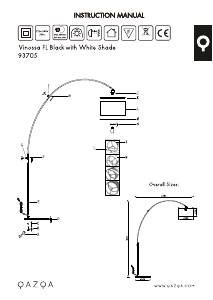 Bruksanvisning Qazqa 93705 Vinossa Lampa