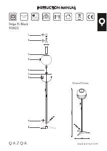 Instrukcja Qazqa 93825 Strike Lampa