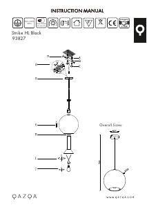 Manual Qazqa 93827 Strike Lamp