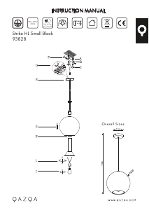 説明書 Qazqa 93828 Strike ランプ