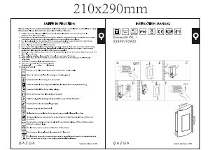 Manual de uso Qazqa 93899 Emmerald 1 Lámpara