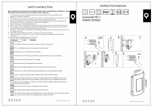 説明書 Qazqa 93900 Emmerald 1 ランプ