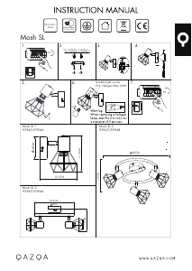 Manual de uso Qazqa 93943 Mosh 1 Lámpara