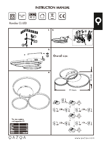 Návod Qazqa 94113 Rondas Svietidlo