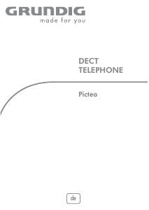 Bedienungsanleitung Grundig Picteo Schnurlose telefon