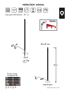 Mode d’emploi Qazqa 94116 Up Lampe