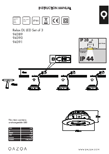 Kullanım kılavuzu Qazqa 94391 Relax LED Lamba