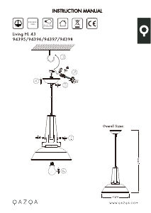 Rokasgrāmata Qazqa 94397 Living Lampa