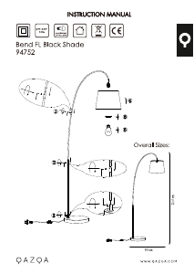 Mode d’emploi Qazqa 94752 Bend Lampe