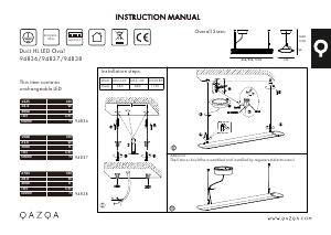 Bruksanvisning Qazqa 94836 Duct O Lampa