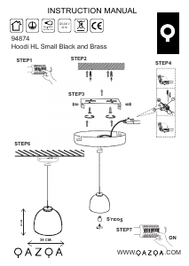 Bruksanvisning Qazqa 94874 Hoodi Lampa