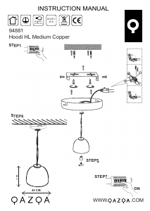 Bruksanvisning Qazqa 94881 Hoodi Lampa