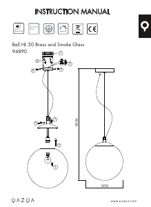 Bruksanvisning Qazqa 94890 Ball Lampa