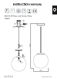 Bruksanvisning Qazqa 94891 Ball Lampa