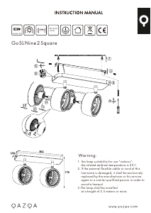 Manual Qazqa 94897 Go Nine 2 Lampă