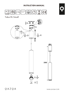 Kullanım kılavuzu Qazqa 94899 Tuba small Lamba