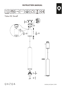 Manuale Qazqa 94900 Tuba small Lampada